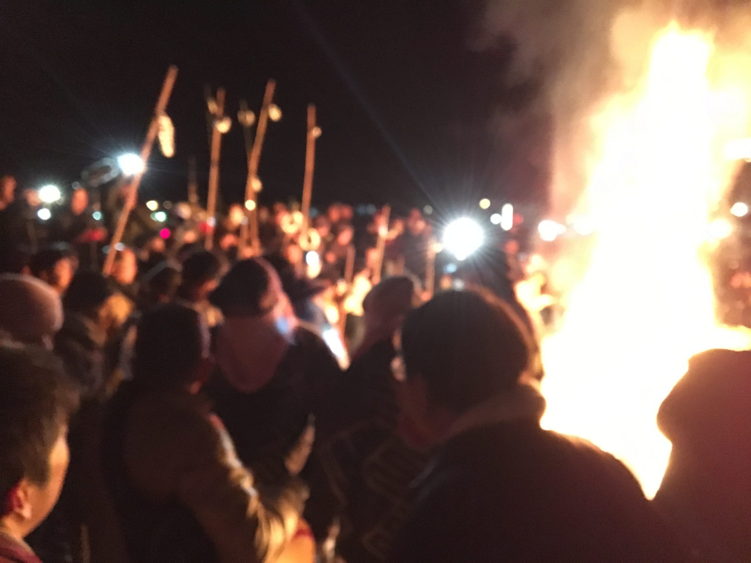 焚き火にボーン！男衆が次々と投げ込まれる「神戸(ごうど)地区どんど焼き」レポート