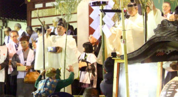 亀戸天神社節分追儺式をレポート！赤鬼と青鬼が神官とバトル！？