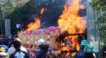西新井大師のだるま供養！真っ赤なだるまが燃え盛る！？