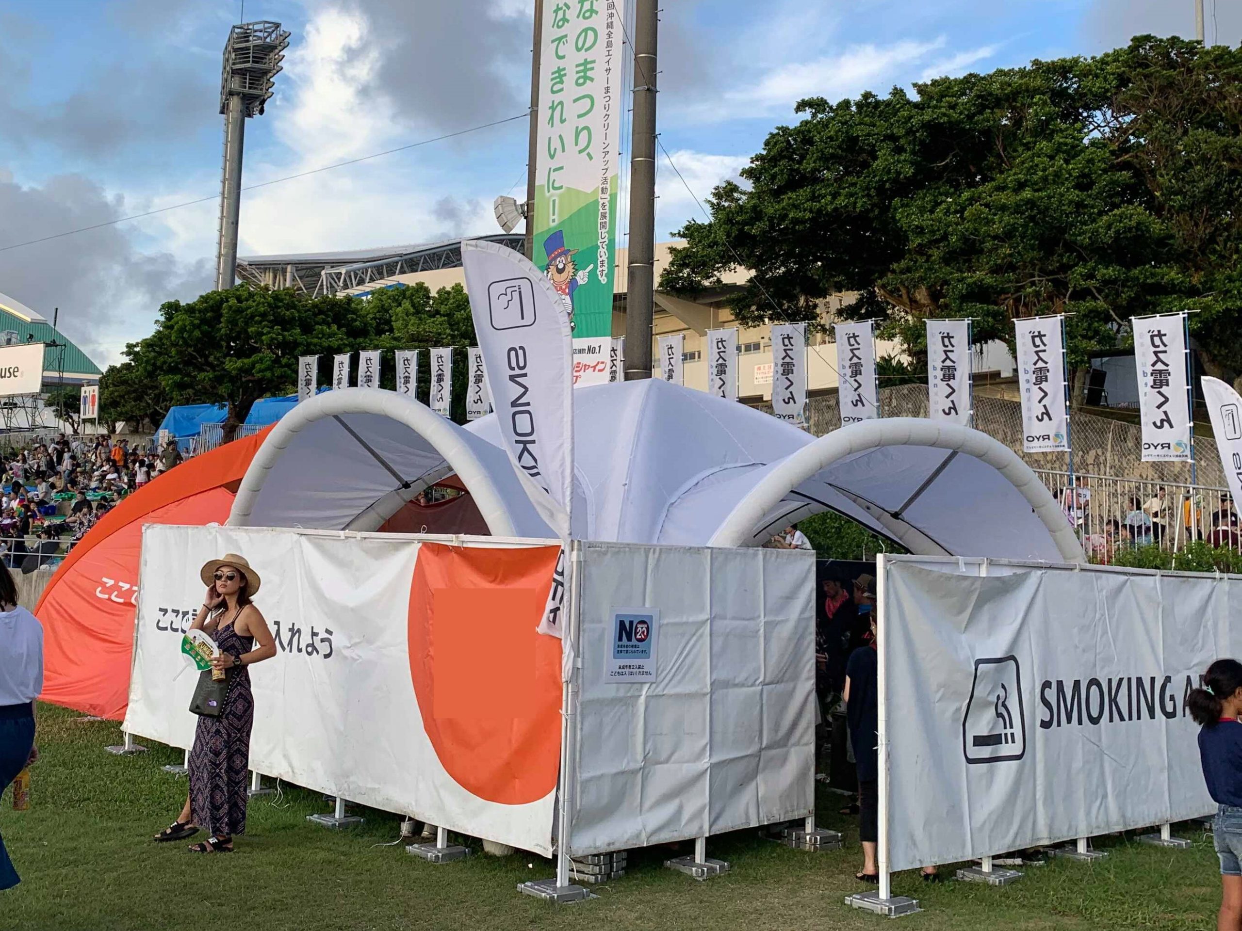 某たばこ会社の商品PR～お祭り来場者へのタッチ＆トライ～【電通アドギア】