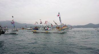 世界遺産宗像大社みあれ祭－船団パレードを間近で見たい！遊覧船に乗ってみた！