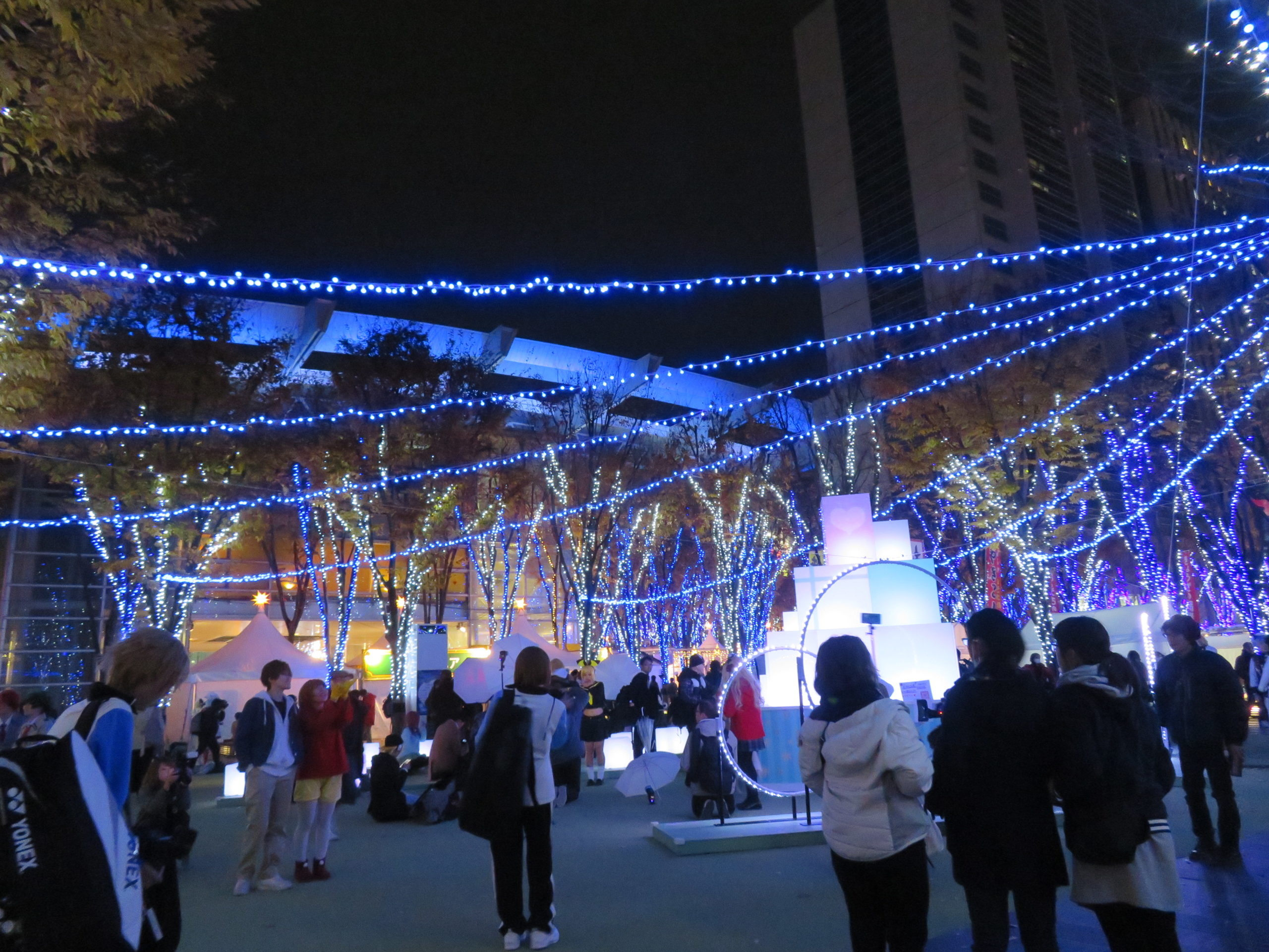 「たまアリ△タウンけやきひろばイルミネーション」約150本のけやきの木が光り輝く「さいたま新都心」