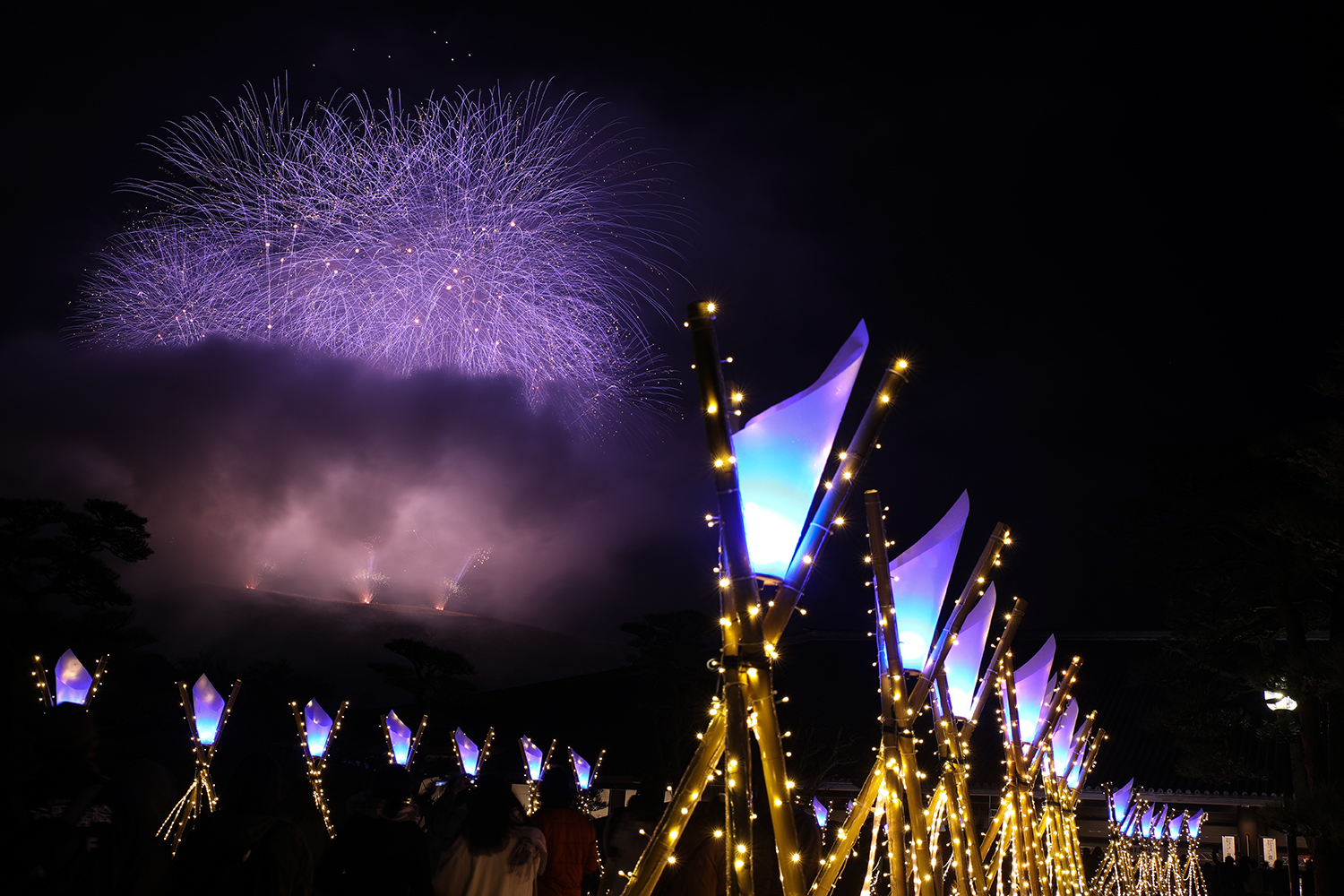 「なら瑠璃絵」東大寺、春日大社、興福寺のライトアップに夜神楽