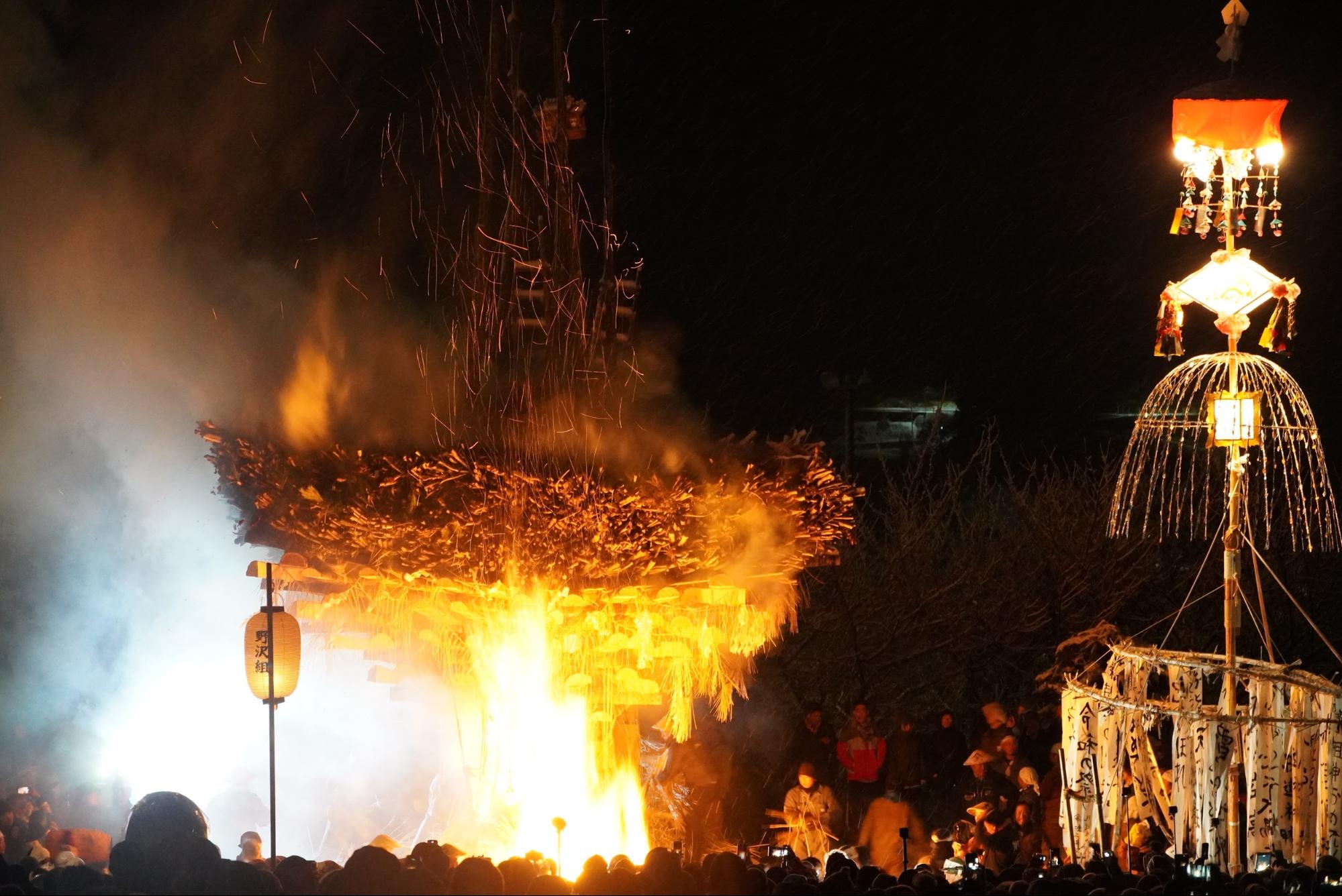 「野沢温泉道祖神祭り」厄払いの炎と恵の雪｜観光経済新聞