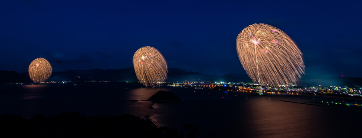 【九州初！２尺玉３発同時打上】第68回九州花火大会～明日への光～レポート