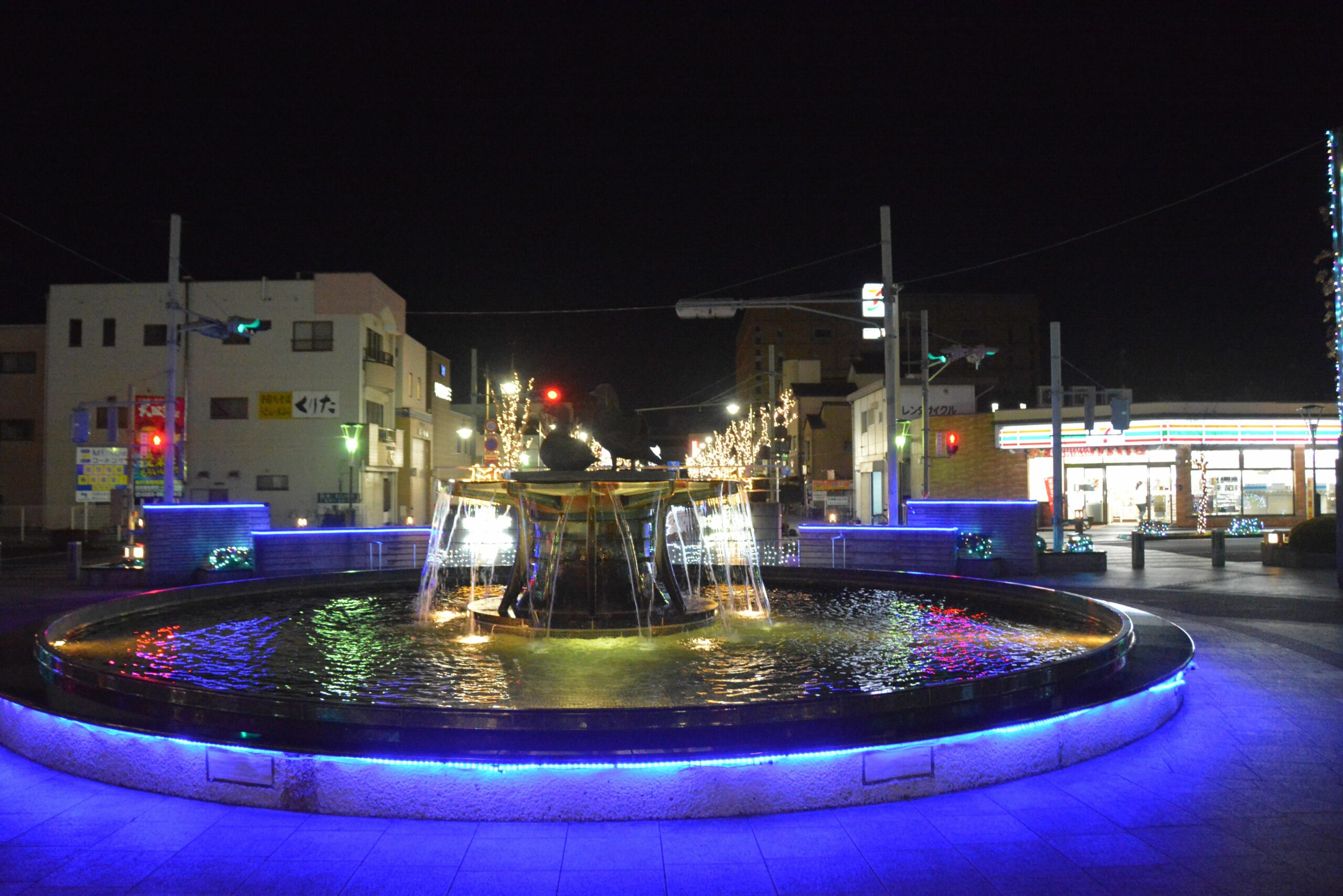 【佐野ファンタジックイルミネーション】光り輝く両毛線と東武線の中継駅