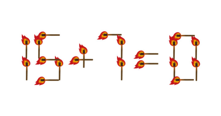 頭が硬い人は解けない!? たいまつを一本動かして計算式を完成させよ！＜お祭り脳トレ＞