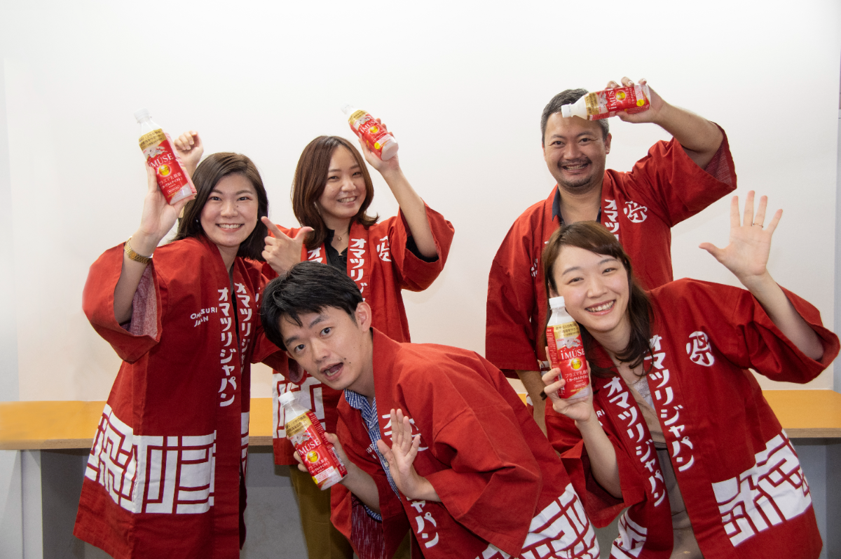 全国の祭り主催者に協賛企業を紹介するプラットフォームサービス”オマツリコネクト” 提供開始後、第一弾としてキリンの「プラズマ乳酸菌」配合飲料 「キリン iMUSE ヨーグルトテイスト」を全国6か所の祭りに協賛