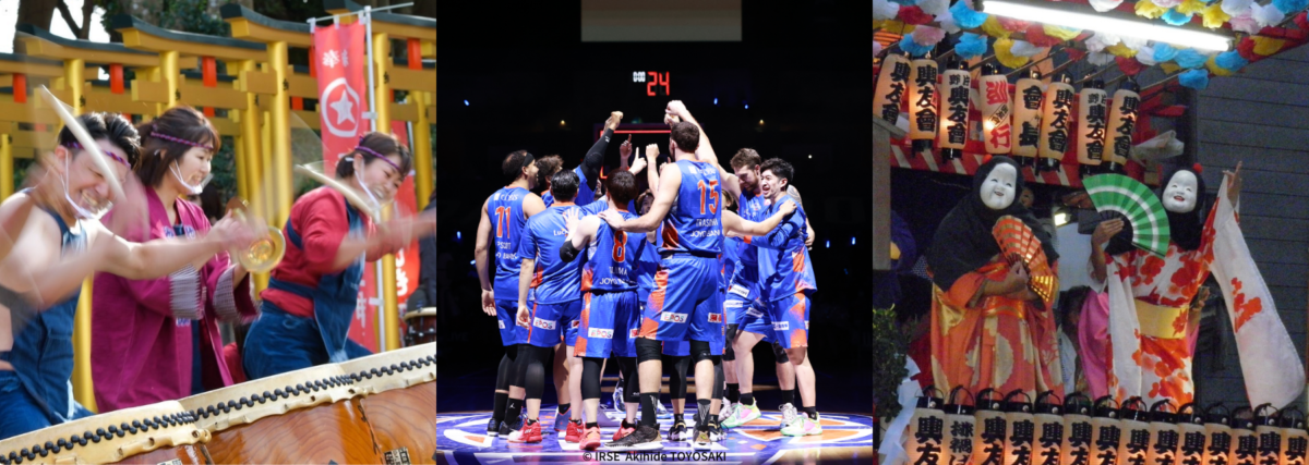 B.LEAGUE（Bリーグ）所属「茨城ロボッツ」の試合に、地元茨城県の伝統文化団体をキャスティング