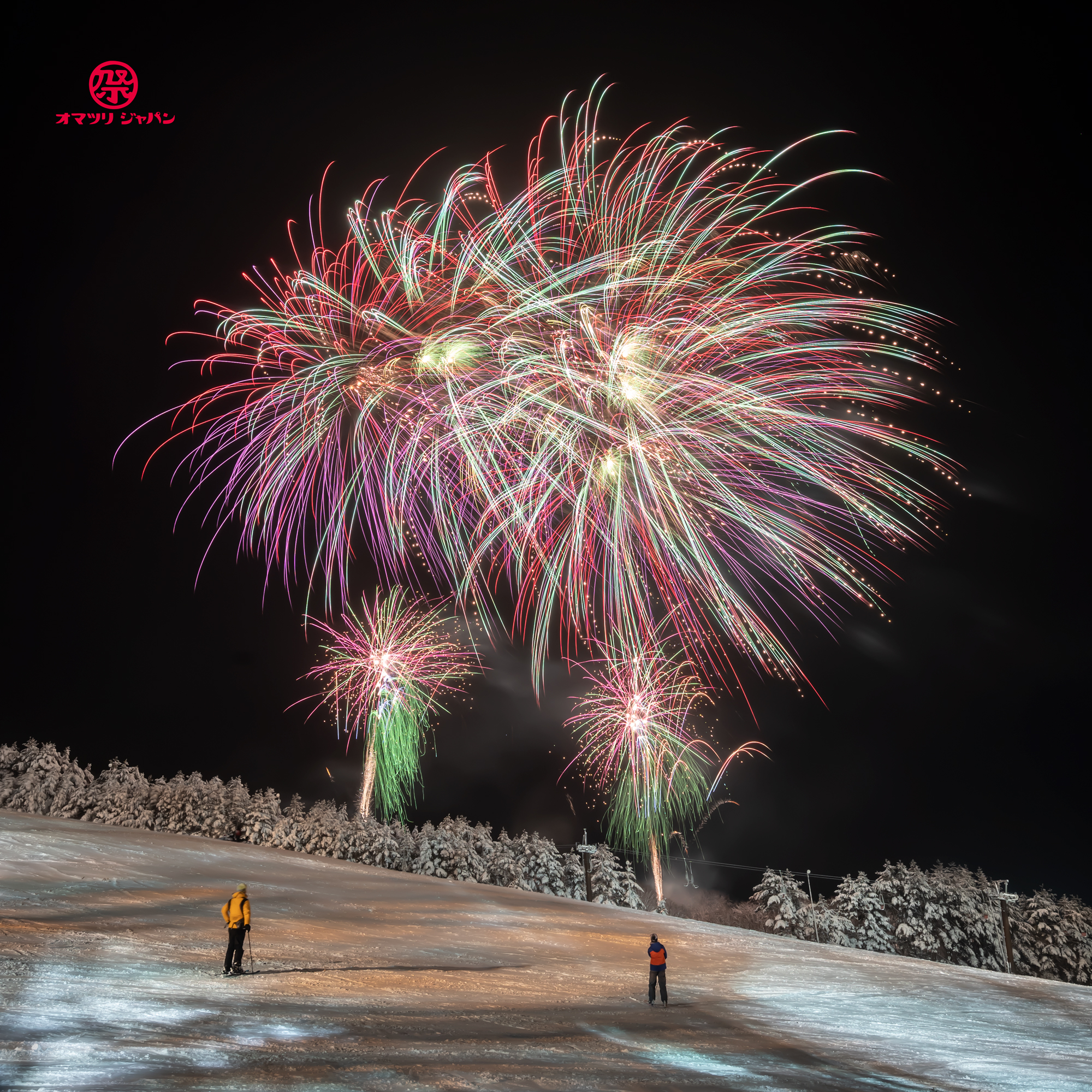 年末年始！いなわしろ雪花火など赤城煙火店が担当するスキー場花火めぐり