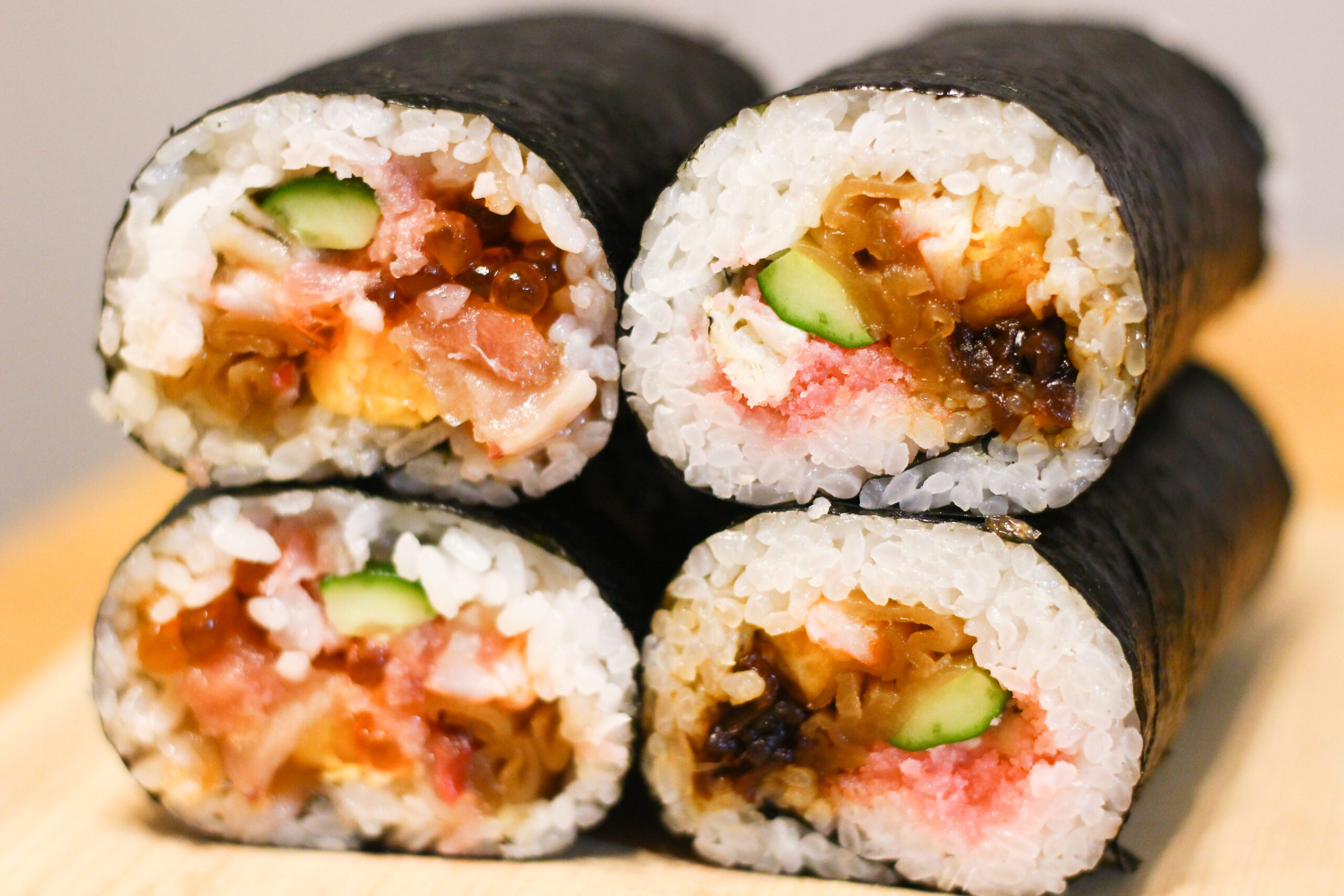 2022年すし銚子丸の恵方巻！約20cmとロング、寿司屋が作るから海鮮もたっぷり！