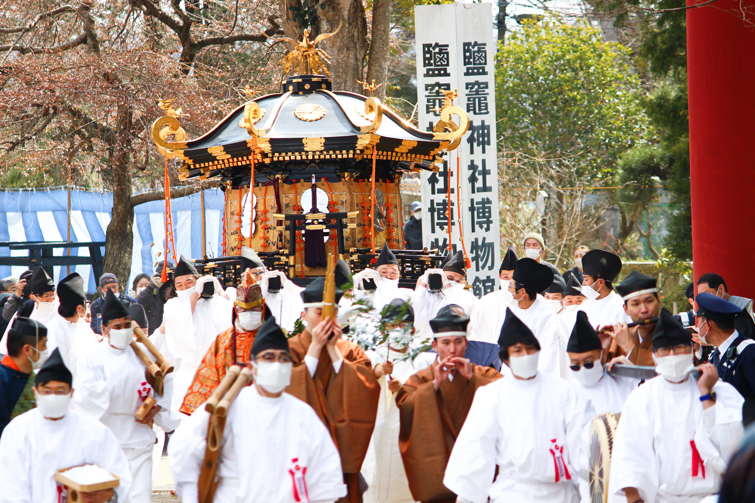 鹽竈神社帆手祭2022！奥州一宮の春の風物詩。荒みこしが勇壮に進む火伏の祭り