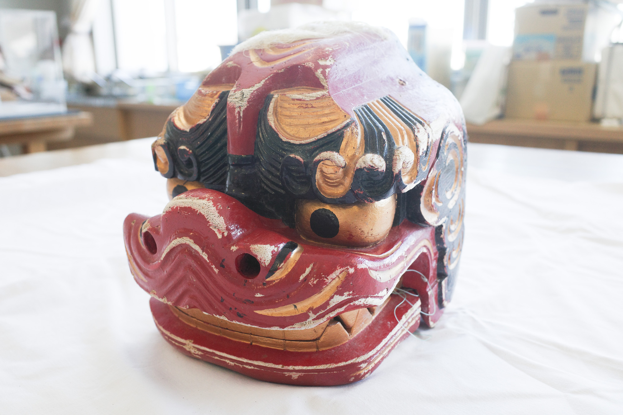 東日本大震災から11年、漂着した獅子頭の持ち主を捜索中。北海道・浦幌町立博物館