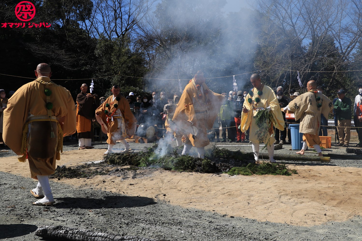 復興祈願、疫病退散！永與寺・清水寺　合同火渡りの様子をレポートしました（福岡県みやま市）