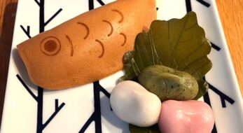 こどもの日にオススメ！小さな三色柏餅と鯉ろーるがカワイイ！銀座甘楽の和菓子